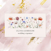 Aquarellfarbene Wildblume Business Card Visitenkarte