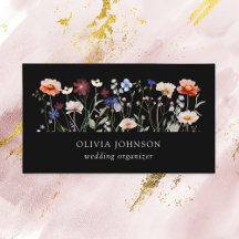 Aquarellfarbene Wildblume Business Card