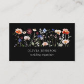 Aquarellfarbene Wildblume Business Card Visitenkarte (Vorderseite)
