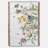 Aquarellfarbene Wildblume Insekten Blumengarten Decke (Vorderseite Vertikal)