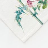 Aquarellfarbene Wildblume Insekten Blumengarten Fleecedecke (Ecke)