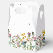 Aquarellfarbene Wildblume Insekten Blumengarten Geschenkschachtel (Geöffnet)
