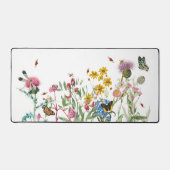 Aquarellfarbene Wildblume Insekten Blumengarten Schreibtischunterlage (Vorderseite)
