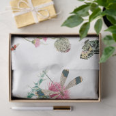 Aquarellfarbene Wildblume Insekten Blumengarten Seidenpapier (Geschenk)