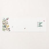 Aquarellfarbene Wildblume Insekten Blumengarten Yogamatte (Vorderseite (Horizontal))