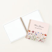 Aquarellfarbene Wildblume Kinderbuch Notizblock (Innenseite)