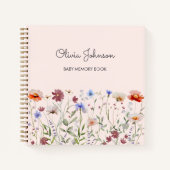 Aquarellfarbene Wildblume Kinderbuch Notizblock (Vorderseite)