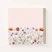 Aquarellfarbene Wildblume Kinderbuch Notizblock (Rückseite)