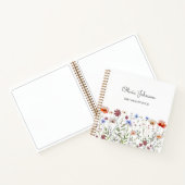 Aquarellfarbene Wildblume Kinderbuch Notizblock (Innenseite)