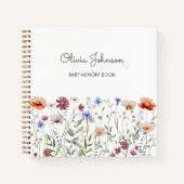 Aquarellfarbene Wildblume Kinderbuch Notizblock (Vorderseite)