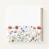 Aquarellfarbene Wildblume Kinderbuch Notizblock (Rückseite)