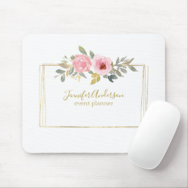 Aquarellfarbene Wildblume Pinselstrich Mousepad