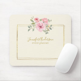 Aquarellfarbene Wildblume Pinselstrich Mousepad