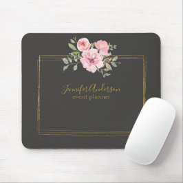 Aquarellfarbene Wildblume Pinselstrich Mousepad