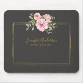 Aquarellfarbene Wildblume Pinselstrich Mousepad (Vorne)