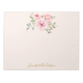 Aquarellfarbene Wildblume Pinselstrich Notizblock (Vorderseite)