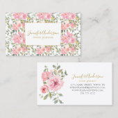 Aquarellfarbene Wildblume Pinselstrich Visitenkarte (Vorne/Hinten)