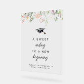 Aquarellfarbene Wildblumen Abschluss Transparentes Acrylschild (Winkel)