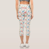 Aquarellfarbene Wildblumen Blumenmuster-67676 Capri Leggings (Rückseite)