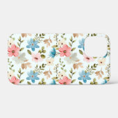 Aquarellfarbene Wildblumen Blumenmuster-67676 Case-Mate iPhone Hülle (Rückseite (Horizontal))