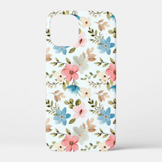 Aquarellfarbene Wildblumen Blumenmuster-67676 Case-Mate iPhone Hülle (Rückseite)