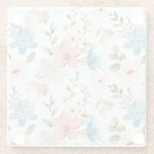 Aquarellfarbene Wildblumen Blumenmuster-67676 Glasuntersetzer (Rückseite)