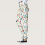 Aquarellfarbene Wildblumen Blumenmuster-67676 Leggings (Links)