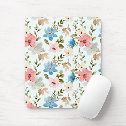 Aquarellfarbene Wildblumen Blumenmuster-67676 Mousepad (Mit Mouse)