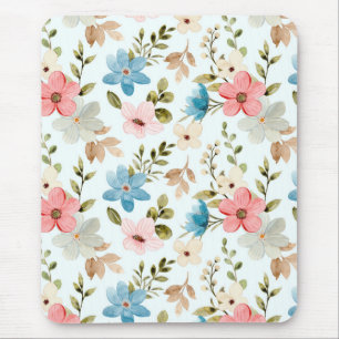 Aquarellfarbene Wildblumen Blumenmuster-67676 Mousepad