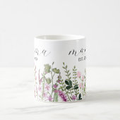 Aquarellfarbene Wildblumen Botanische Junge Mutter Kaffeetasse (Mittel)