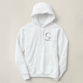 Aquarellfarbene Wildblumen Buchstaben S schwarz Hoodie (Design vorne)