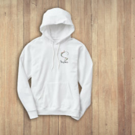 Aquarellfarbene Wildblumen Buchstaben S schwarz Hoodie