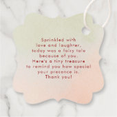 Aquarellfarbene Wildblumen Elegante Hochzeit Viele Geschenkanhänger (Rückseite)