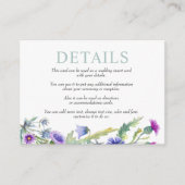 Aquarellfarbene Wildblumen Garland Frühjahrshochze Begleitkarte (Vorderseite)