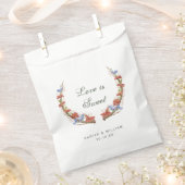 Aquarellfarbene Wildblumen Hochzeit Süßigkeiten Geschenktütchen (Ausgeschnitten)