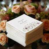 Aquarellfarbene Wildblumen Hochzeitspapier Napkins Serviette