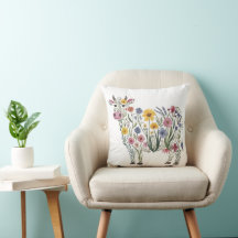 Aquarellfarbene Wildblumen in Form einer Niedliche