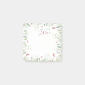 Aquarellfarbene Wildblumen mit Individuelle Name P Post-it Klebezettel (Vorderseite)