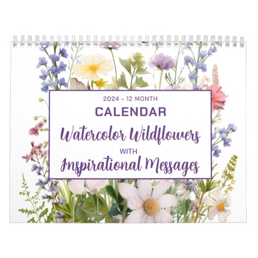 Aquarellfarbene Wildblumen mit religiösen Inspirat Kalender (Titelbild)