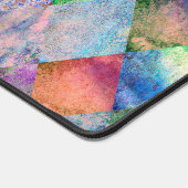 Aquarellfarbene Wildblumen Personalisiert Schreibtischunterlage (Ecke)