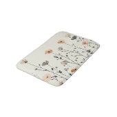 Aquarellfarbene Wildblumen Rustikal & elegant Badematte (Schrägansicht)