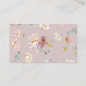 Aquarellfarbene Wildblumen schätzen die Anzahl der Begleitkarte (Rückseite)