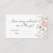 Aquarellfarbene Wildblumen schätzen die Anzahl der Begleitkarte (Vorderseite)