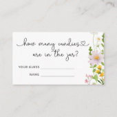 Aquarellfarbene Wildblumen schätzen die Anzahl der Begleitkarte (Vorderseite)