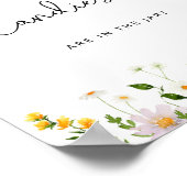 Aquarellfarbene Wildblumen schätzen die Anzahl der Poster (Ecke)