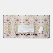 Aquarellfarbene Wildblumen Schreibtischunterlage (Tastatur & Maus)