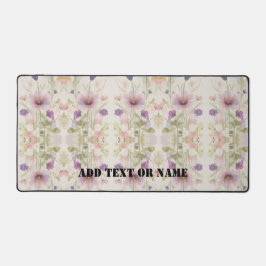 Aquarellfarbene Wildblumen Schreibtischunterlage