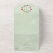 Aquarellfarbene Wildblumen uAwg angehängte Hochzei All In One Einladung (Außenbereich)