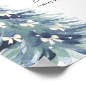 Aquarellfarbene Winterbaumbabys sind ein süßes Pos Poster (Ecke)