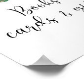 Aquarellfarbene Winterblumenbücher Poster (Ecke)